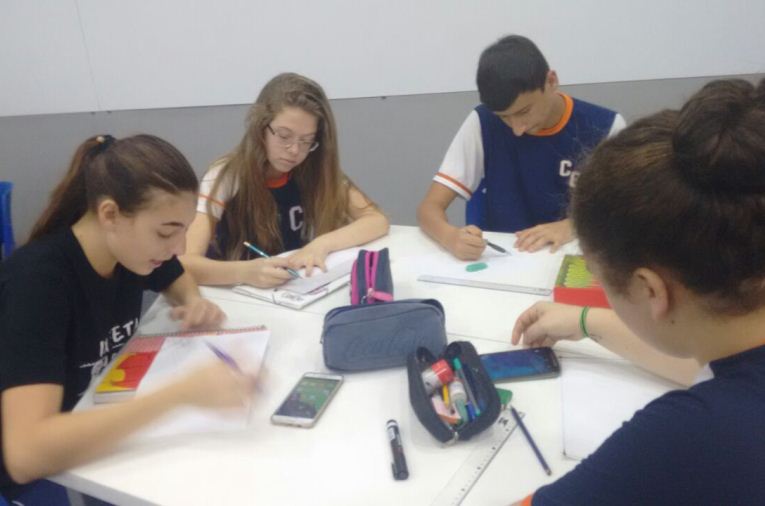 Alunos do 1º ano trabalham com mapa mental e projeções cartográficas
