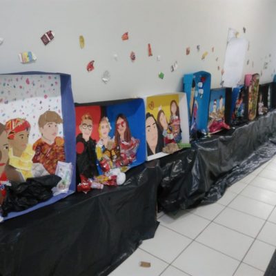 Exposição no Colégio Guairacá traz reflexão sobre o descarte e reciclagem de resíduos