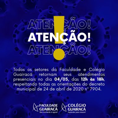 Colégio Guairacá retorna com atendimentos presenciais