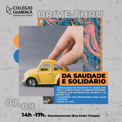 Colégio Guairacá organiza drive-thru para entregar novo material didático e rever alunos